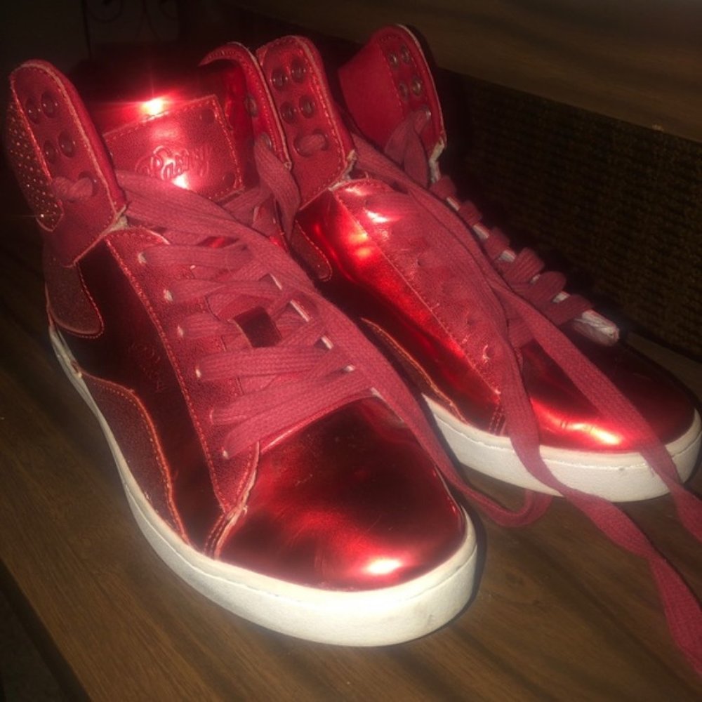 Pastry metallic glitter hightop sneakers 8.5